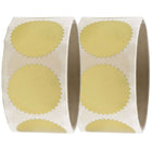 Jam Paper Sceaux autocollants ronds gaufrés avec bords dentelés, 1 5/8 po, or, paquet de 200-Doré
