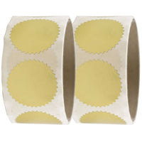 Jam Paper Sceaux autocollants ronds gaufrés avec bords dentelés, 1 5/8 po, or, paquet de 200-Doré