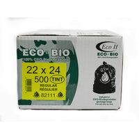 Eco II - Sacs à ordures Oxo-Biodégradable - 22 po x 24 po -  clair - paquet de 500-22 po x 24 po