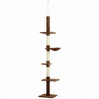 PawHut - Arbre à chat 8,5 pi à 5 niveaux, centre d’activités pour chat - motif léopard-Cinq niveaux différents pour que votre chat puisse s’asseoir, jouer, se détendre et dormir  
