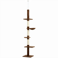 PawHut - Arbre à chat 8,5 pi à 5 niveaux, centre d’activités pour chat - motif léopard-Cinq niveaux différents pour que votre chat puisse s’asseoir, jouer, se détendre et dormir  
