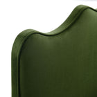 Modway - Athena Velours de performance résistant aux taches Tête de lit Queen size, Vert mousse-7