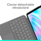Touch iPad Air 11" (M3/M2) / iPad Air 5ème génération 2022 Étui Clavier - Gris Oxford - Anglais-Support flexible, clavier amovible: trouvez l'angle idéal pour accomplir vos tâches grâce au support ultra-flexible, détachez le clavier pour dessiner, regarder des vidéos ou lire en toute liberté 