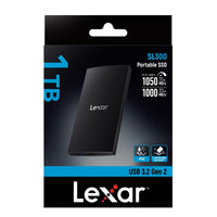 Lexar - SSD portable SL300 USB 3.2 Gen 2 Type-C - 1 To - Noir-Vitesse rapide de 10 Gbit/s pour un stockage prêt à l'emploi