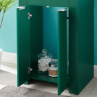 Modway - Maybelle 24" Vanette de salle de bain - Vert Noir-Tirs métalliques en forme de L