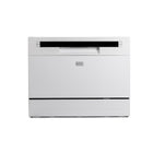BLACK+DECKER - Lave-vaisselle de comptoir - 6 programmes de lavage - capacité de 6 couverts - blanc-Capacité : 6 couverts (pour les assiettes jusqu’à 25 cm)