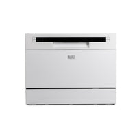 BLACK+DECKER - Lave-vaisselle de comptoir - 6 programmes de lavage - capacité de 6 couverts - blanc-Capacité : 6 couverts (pour les assiettes jusqu’à 25 cm)
