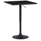 CorLiving - Table de salle à manger à piédestal réglable - Carrée - Noir-9