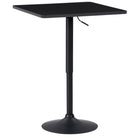 CorLiving - Table de salle à manger à piédestal réglable - Carrée - Noir-9