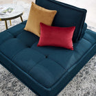 Modway - Saunter Touffe Tissu Chaise sans accoudoir - Azure-Rembourrage en mousse dense