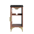 Modway - Daylight 18" Vanette de salle de bain - Noyer noir-Bois massif de manguier