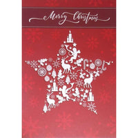 Mill Brook Studio - Cartes de souhaits Noël / Enveloppes - 5-3/8 po x 7-3/4 po - Étoile de Noël - Paquet de 18-Cartes de souhaits qualité boutique