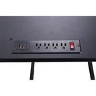 Rehausseur de bureau électrique Rocelco 46" avec prise secteur, chargeur USB et grand clavier Tracy - Noir-Livré avec un plateau pour clavier amovible de 35 po x 10 po.