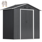 Outsunny - Remise de jardin extérieure 6,5 pi x 4 pi, gris foncé-Beaucoup d’espace de rangement 

