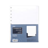 Cambridge - Feuilles mobiles Disc - lignées, grand , 50 feuilles-Pages de recharge lignées repositionnables pour grand cahier Disc 