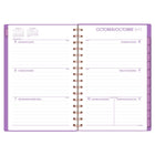 Mead – Agenda hebdomadaire/mensuel 2027 petit – 8 1/2 po x 6 po – Colour Pop violet – bilingue-Format des pages : 8 1/2 po H x 5 1/2 po l