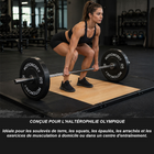 MotionGrey - Plateforme d’haltérophilie olympique  avec surface antidérapante - Noir-Surface antidérapante aidant à améliorer l’adhérence et la stabilité de l’équipement pendant les levées