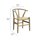 Modway - Amish 29" Chaise à manger - Gris-Dossier découpé en forme de V