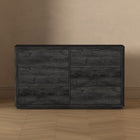Manhattan Comfort - Evelyn 60" Moderne Commode Double à 6 Tiroirs - Gris Charbon-Assemblage à domicile requis Tout le matériel inclus