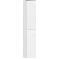 HOMCOM armoire de rangement de salle de bain mince 71 po avec tiroir - blanc-Armoire de salle de bain haute idéale pour les espaces étroits 