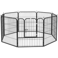 PawHut - Parc pour Chiens Robust 8 Panneaux avec Porte pour Chiens de Taille Moyenne - 31,5 po H-Un excellent terrain de jeu qui peut également servir de séparation