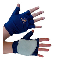IMPACTO® 501-10 GRAND Paire Gant Antichocs, sans doigts, coussinet gel dans la paume, dos en nylon, paume avec cuir suédé-1