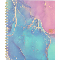 Cambridge - Agenda scolaire hebdomadaire/mensuel chromatique 2024-2025 - 8 1/2 po x 11 po - bleu/rose - bilingue -Couverture en poly givré durable résistant à l'eau. 