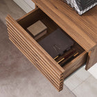 Modway - Render Coin de montage mural Bureau - Noyer-Construction durable en panneaux de particules
