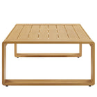 Modway - Lirienne Terrasse extérieure Faux bois d’aluminium Table basse - Naturel-Conception résistante aux intempéries