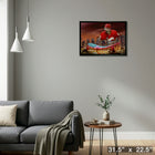 Nazem Kadri 20x29 Flames Skyline-H - Toile encadree - 31" x 22"-Prêt à accrocher - livré entièrement assemblé