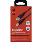 Staples - Câble USB-A/B - 7 pi-Universel - Compatible avec toutes les marques d'appareils dotés de ports USB