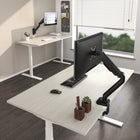 AnthroDesk - Support de bras de bureau pour moniteur LCD simple avec ressort à gaz de luxe-Gestion des câbles intégrée : gardez votre bureau organisé et sans encombrement grâce aux canaux de gestion des câbles intégrés qui acheminent les câbles proprement hors de vue