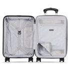 Travelpro - Odyssey 19.5 po Valise de Cabine Rigide à Roulettes Pivotantes - Gris Nuage-Un panneau de séparation à fermeture éclair et une poche intégrée pour accessoires permettent de ranger et de sécuriser le contenu