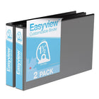 QuickFit Reliure Easyview Premium, anneaux inclinés en D, personnalisable, format 11 po x 17 po, paquet de 2 (noir, 1.5 po)-3 Reliure À Anneaux
