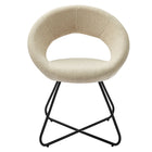 Modway - Nouvelle Tissu rembourré Chaise à manger Ensemble de 2 - Noir beige-8