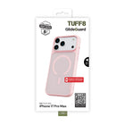 TUFF8 - Étui GlideGuard Mag Rose iPhone 17 Pro Max-Bords surélevés : offrent une protection supplémentaire à la fois pour l'écran et l'appareil photo, protégeant les zones clés des impacts