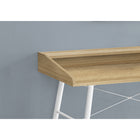 Monarch Specialties - 7534 Bureau 48 po L - Naturel/Metal Blanc-Fini sur tous les côtés pour un placement flexible n'importe où dans un bureau à domicile