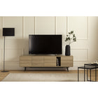 South Shore - Mezzy Meuble TV avec portes - Frêne naturel-Gestion des câbles : l’ouverture passe-fil au dos et les tablettes amovibles simplifient la gestion des câbles en s’adaptant à vos besoins multimédias