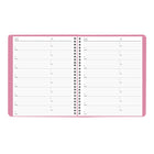 Blueline - 2027 agenda mensuel 14 mois Pink Ribbon – 8 7/8 po x 7 1/8 po – rose – bilingue-Espace pour notes sur chaque page double