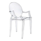 Nicer Furniture - fauteuil fantôme de Louis XVI - transparent - 5 pièces-Design moderne et innovant - Transparent, Polycarbonate robuste, Tendance