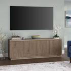 Hudson&Canal - Meuble TV Hanson pour téléviseurs jusqu'à 75 pouces - Chêne gris vieilli-Caractéristiques assemblage facile