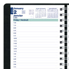 Blueline - 2026 Agenda quotidien AgendaPlus - 8 po x 5 po - Noir - Bilingue-Aide mémoire adhésifs inclus à la fin de l'agenda