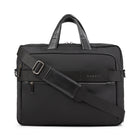 Bugatti - Mallette d’affaires de la Collection Blake pour portable 15,6po - Noir-Fait de polyester résistant avec finitions en cuir synthétique