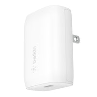Belkin - Chargeur mural 30 W USB-C PD 3.0 rapide pour téléphone -TECHNOLOGIE DE CHARGE RAPIDE : Ce chargeur mural USB-C de 30 W charge rapidement un iPhone 14 Pro de 0 à 50 % en 24 minutes, ou un Galaxy S22 Ultra en 21 minutes. Il utilise la technologie de l’alimentation programmable (PPS) pour ajuster dynamiquement la tension de sortie en fonction de l’appareil.