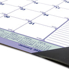 Blueline - 2026 Calendrier sous-main mensuel - 21-1/4 po x 16 po - Anglais-Calendrier annuel au bas de chaque page 