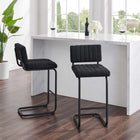 Modway - Parity Boucle Tabourets de comptoir - Noir noir - Ensemble de 2-Chenal Touffé