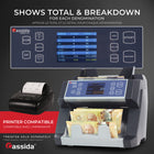 Cassida Compteur de billets 6600, calibre entreprise, avec ValuCountâ„¢ et détection UV  (6600UV)-Inclut une ultra grande trémie qui peut contenir jusqu'à 400 billets. L'empileur peut contenir jusqu'à 250 billets comptés