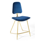Modway - Ponder Performance Velvet Tabouret de comptoir - Marine-Rembourrage en velours polyester Performance