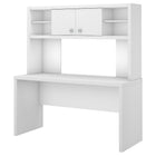 Bush Business Furniture - Bureau crédence avec huche 60 po Echo, blanc pur (ECH030PW)-Stratifié thermofusionné sur bois composite
