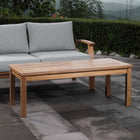 Modway - Marina Terrasse extérieure Teck Table basse rectangulaire - Naturel-Grains de bois richement texturés